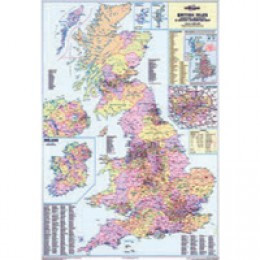 Map Counties/Unitary Auth UK Lamin Map