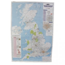 Map Postcode Area UK Laminated Map