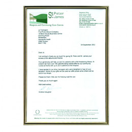 Certificate Frame Metal A4 Black/Gold
