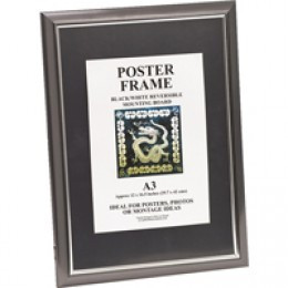 PAC Wall Mounted Poster Frame A3 Silver