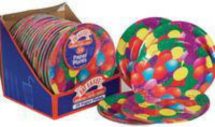 Eat Easee Balloons 9in Paper Plate Pk24