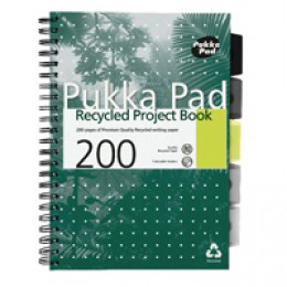 Pukka A4 Recycled Project Book Green