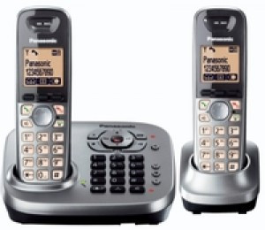 Panasonic Dual Key DECT Amc Twn Mtl Sil