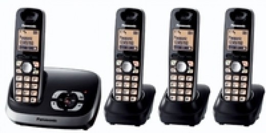 Panasonic DECT TAM Quad Black KXTG6524EB