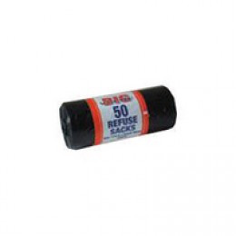 Big Value Refuse Sacks Roll 50 Pk12 Black