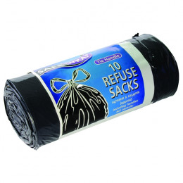 Refuse Sacks Roll 10 Pk4 Tie Black 0447
