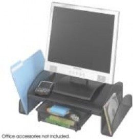 Safco Onyx Mesh Monitor Stand Black 2159BL