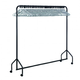 FD Garment Rail Black/30 Grey Hangers