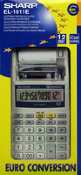 Sharp EL1611E Hand Held Printing Calculator