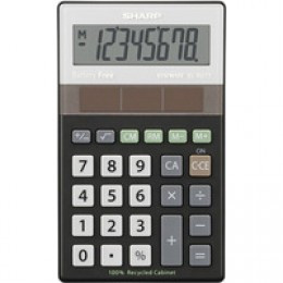 Sharp Recycled Eco Calculator Black EL-277BBK