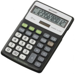 Sharp Recycled Eco Calculator Black EL-287BBK