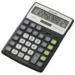 Sharp Recycled Eco Calculator Black EL-297BBK