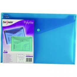 Snopake Polyfile Foolscap Plus Electra Turq