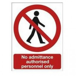 No Admittance 200x150mm PVC P46A/R