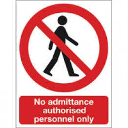 No Admittance 400x300mm PVC P46B/R