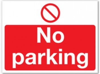 No Parking 300x400mm PVC P25B/R