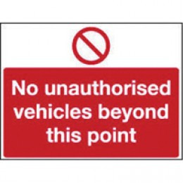 No Unauthorised 450x600mm PVC P60A/R