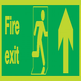 Niteglo Exit Manilla ArwUp 15x45 Self Adhesive NG24A/S