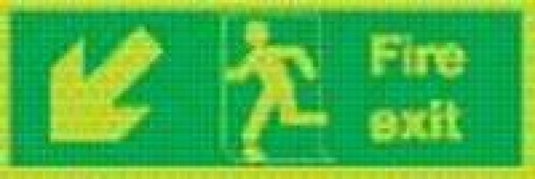 Niteglo Exit Manilla Arw DL 15x45 Self Adhesive NG30AS