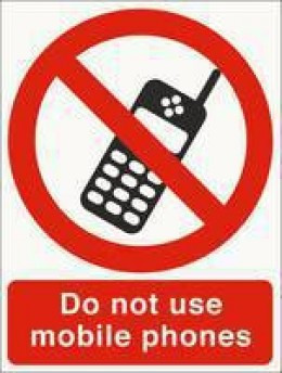 Do Not Use MobPhones PVC 200x150 SR72075