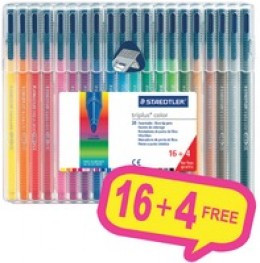Staedtler Triplus Col 16 c/w 4 Free Assorted