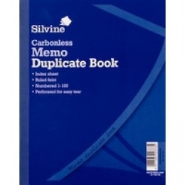 Silvine Carbls Dup Memo Book Blue 702