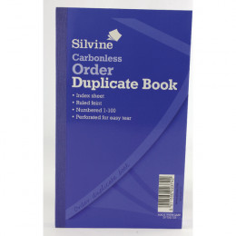 Silvine Carbls Dup Order Book Blue 710