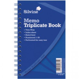 Silvine TwinWire Carbls Trip Memo Bk 733