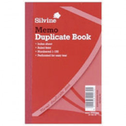 Silvine Dup Book 6x4 Memo 600