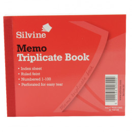 Silvine Triplicate Book 4x5 Memo 607