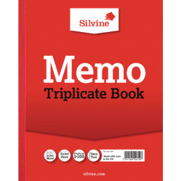 Silvine Triplicate Book 10x8 Memo 606