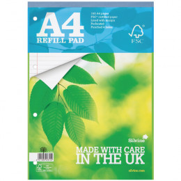 Silvine Refill Pad Blue 160pp FSC R201