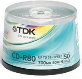 TDK CD-R 80min/700Mb Cakebox Pk50