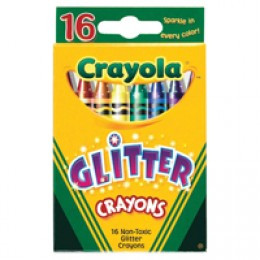 Vivid 16 Glitter Crayon Multi 52-3716
