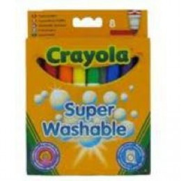 Crayola 8 Super Washable Pens Ast