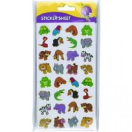 Purple Peach Animals Funky Stickers 453