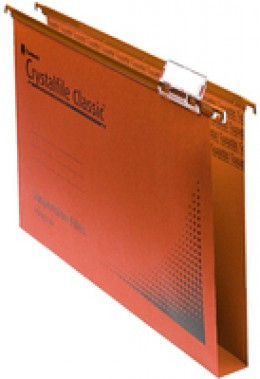 Crystalfile 30mm Foolscap With Tabs Orange P50