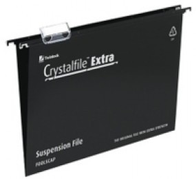 Crystalfile Extra Sfile A4 15mm Black Pk25