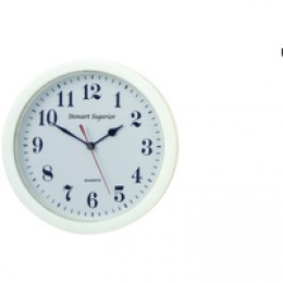 Plastic Wall Clock 25cm White 316W