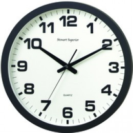 Plastic Wall Clock 406mm Black 851C