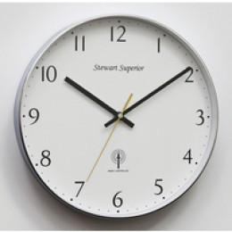 SS Chrome Srnd Rc Clock White 2960-Wh