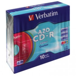 Verbatim CD-R 80mins 52X Colour Pk10