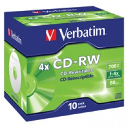 Verbatim CD-RW 80min 700Mb 1-4X Pk10