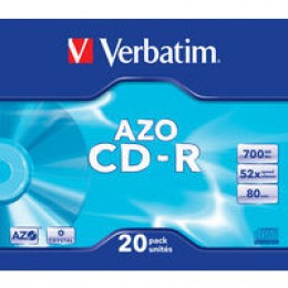 Verbatim CD-R 80mins Slim P20 43322