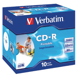 Verbatim CD-R 80mins X52 Pk10 43325
