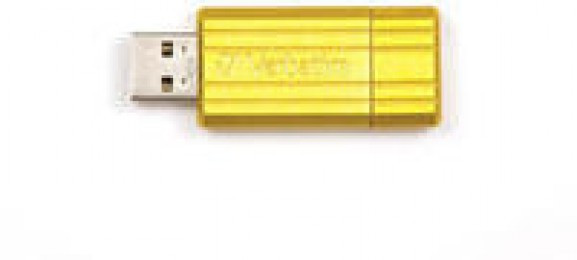 Verbatim Pinstripe USB Drv 4Gb Yellow 47390