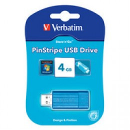 Verbatim Pinstripe USB Drv 4Gb Blue 47393