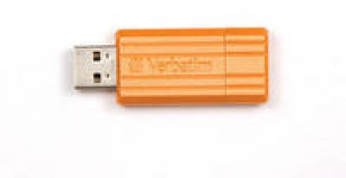 Verbatim Pinstripe USB Drv 4Gb Orange 47394