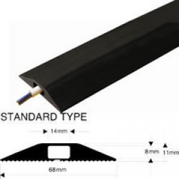 Snap Fit Standard Rubber Cable Prot 1.5M Bk