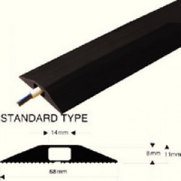 Snap Fit Standard Rubber Cable Prot 3M Black